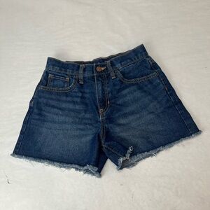 Old Navy High-Rise Adjustable Waist Shorts – Dark Wash, Size 12